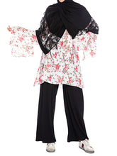 Load image into Gallery viewer, Women'S Fashion Lace-Up Long-Sleeved Printed Top