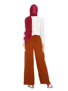 Fashion Casual Loose Pleated Wide Leg Pants