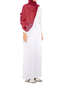 Fashion Casual Loose Pleated Wide Leg Pants