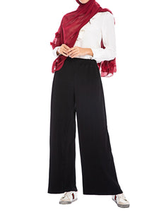 Fashion Casual Loose Pleated Wide Leg Pants