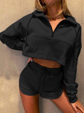 Load image into Gallery viewer, Fashion Loose Long-Sleeved Shorts Loose Two-Piece Suit