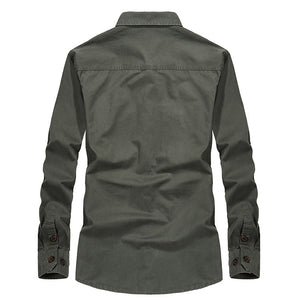 Men'S Loose Casual Workwear Long Sleeve Shirt