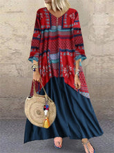 Load image into Gallery viewer, Printed Stitching Women&#39;S Long Dress