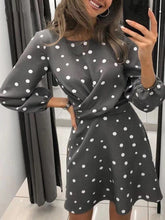 Load image into Gallery viewer, Fashion Long Sleeve Polka Dot Print Casual Dress