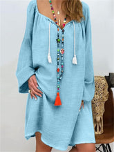 Load image into Gallery viewer, Bohemian Solid Color Holiday Women&#39;S Dress