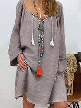 Load image into Gallery viewer, Bohemian Solid Color Holiday Women&#39;S Dress