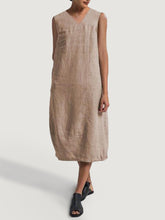 Load image into Gallery viewer, Summer Cotton And Linen Women&#39;S Sleeveless Dress