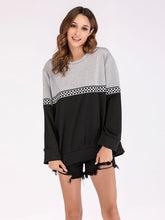 Load image into Gallery viewer, Autumn And Winter Fashion Color Matching Ladies Loose Top