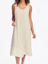 Load image into Gallery viewer, Minimalist Cotton And Linen Sleeveless Women&#39;S Dress