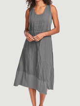 Load image into Gallery viewer, Minimalist Cotton And Linen Sleeveless Women&#39;S Dress