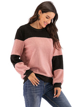 Load image into Gallery viewer, Women'S Autumn And Winter Contrast Color Loose Casual Long-Sleeved Top
