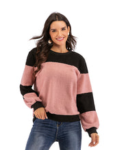 Load image into Gallery viewer, Women'S Autumn And Winter Contrast Color Loose Casual Long-Sleeved Top