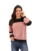 Load image into Gallery viewer, Women'S Autumn And Winter Contrast Color Loose Casual Long-Sleeved Top