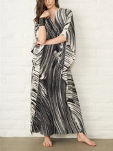 Load image into Gallery viewer, Women Bohemian Stripe Printing Beach Dress Cover-Up