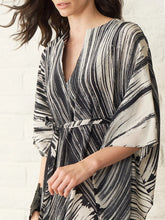 Load image into Gallery viewer, Women Bohemian Stripe Printing Beach Dress Cover-Up