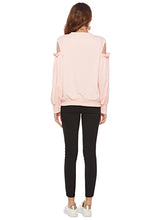 Load image into Gallery viewer, Women'S Round Neck Gauze Stitching Long Sleeve Loose T-Shirt