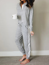 Load image into Gallery viewer, Simple Casual Long Sleeve Trousers Elastic Cuffs Two-piece Suit