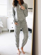 Load image into Gallery viewer, Simple Casual Long Sleeve Trousers Elastic Cuffs Two-piece Suit