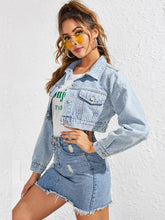 Load image into Gallery viewer, Women&#39;S Fashion Lapel Ultra Short Denim Jacket