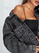 Load image into Gallery viewer, Women&#39;S Fashion Raw Edge Ripped Denim Short Jacket