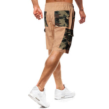 Load image into Gallery viewer, Men&#39;S Fashion Camouflage Stitching Tether Belt Cargo Shorts