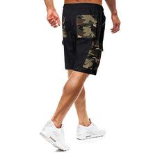 Load image into Gallery viewer, Men&#39;S Fashion Camouflage Stitching Tether Belt Cargo Shorts