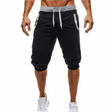 Load image into Gallery viewer, Men&#39;S Contrast Color Design Casual Cropped Sweatpants