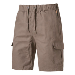 Men'S Cotton Casual Workwear Multi-Pocket Shorts