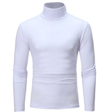 Load image into Gallery viewer, Men&#39;S Solid Color Casual High Collar Long Sleeve T-Shirt