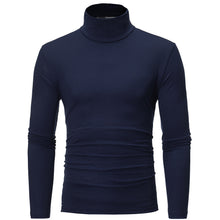 Load image into Gallery viewer, Men&#39;S Solid Color Casual High Collar Long Sleeve T-Shirt