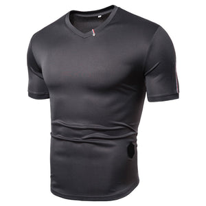 Men'S Stitching Casual Sports Short-Sleeved T-Shirt