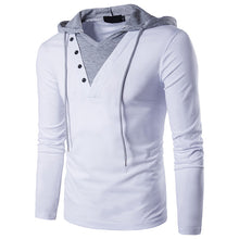 Load image into Gallery viewer, Male Youth Personality Long-Sleeved Color Matching Hooded T-Shirt