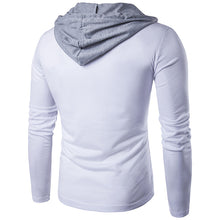 Load image into Gallery viewer, Male Youth Personality Long-Sleeved Color Matching Hooded T-Shirt