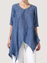 Load image into Gallery viewer, Simple Design Irregular Hem Women'S Top