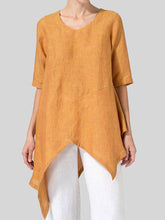Load image into Gallery viewer, Simple Design Irregular Hem Women'S Top