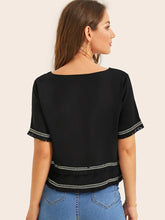 Load image into Gallery viewer, Women'S Fashion Fringed Lace Stitching Cotton T-Shirt