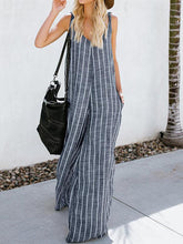 Load image into Gallery viewer, Women Elegant Striped Print Jumpsuit