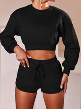 Load image into Gallery viewer, Women&#39;S Casual Fashion Long Sleeve Shorts Sports Two-Piece Suit