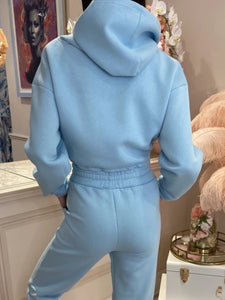 Women'S Fashion Sports Solid Color Hooded Sweater Suit