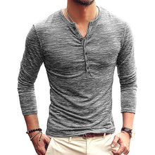 Load image into Gallery viewer, Casual Fashion Men&#39;S V-Neck Long-Sleeved T-Shirt