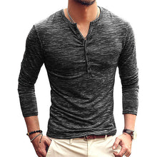 Load image into Gallery viewer, Casual Fashion Men&#39;S V-Neck Long-Sleeved T-Shirt