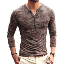 Load image into Gallery viewer, Casual Fashion Men&#39;S V-Neck Long-Sleeved T-Shirt