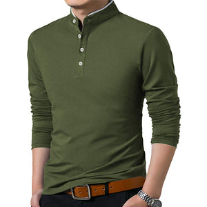 Men'S Casual Solid Color Long Sleeve T-Shirt