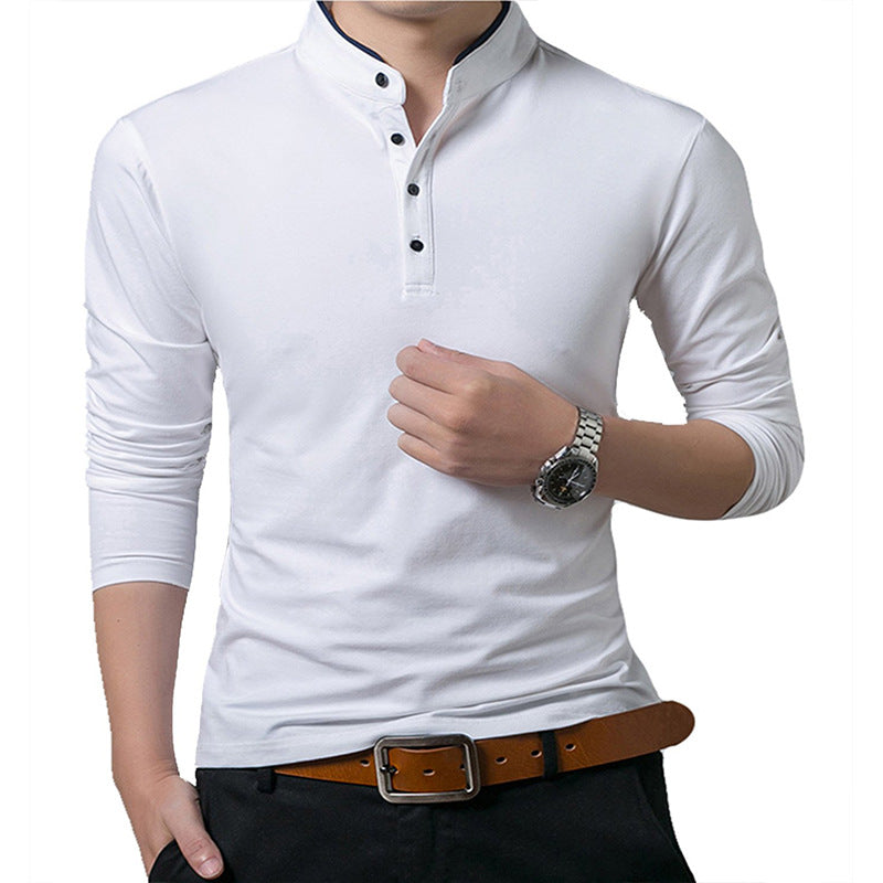 Men'S Casual Solid Color Long Sleeve T-Shirt