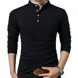 Men'S Casual Solid Color Long Sleeve T-Shirt