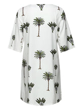 Load image into Gallery viewer, Summer Leaf Print Loose Women&#39;S Dress