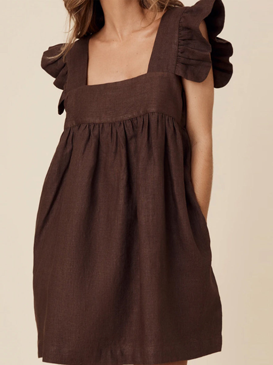 Fashion Solid Color Loose Casual Dress