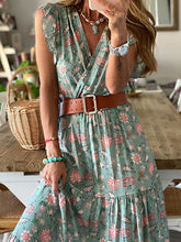 Load image into Gallery viewer, Women Floral V-Neck Maxi Dress