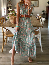 Load image into Gallery viewer, Women Floral V-Neck Maxi Dress