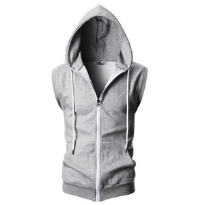 Fashion Hooded Sports Sleeveless Sweatshirt